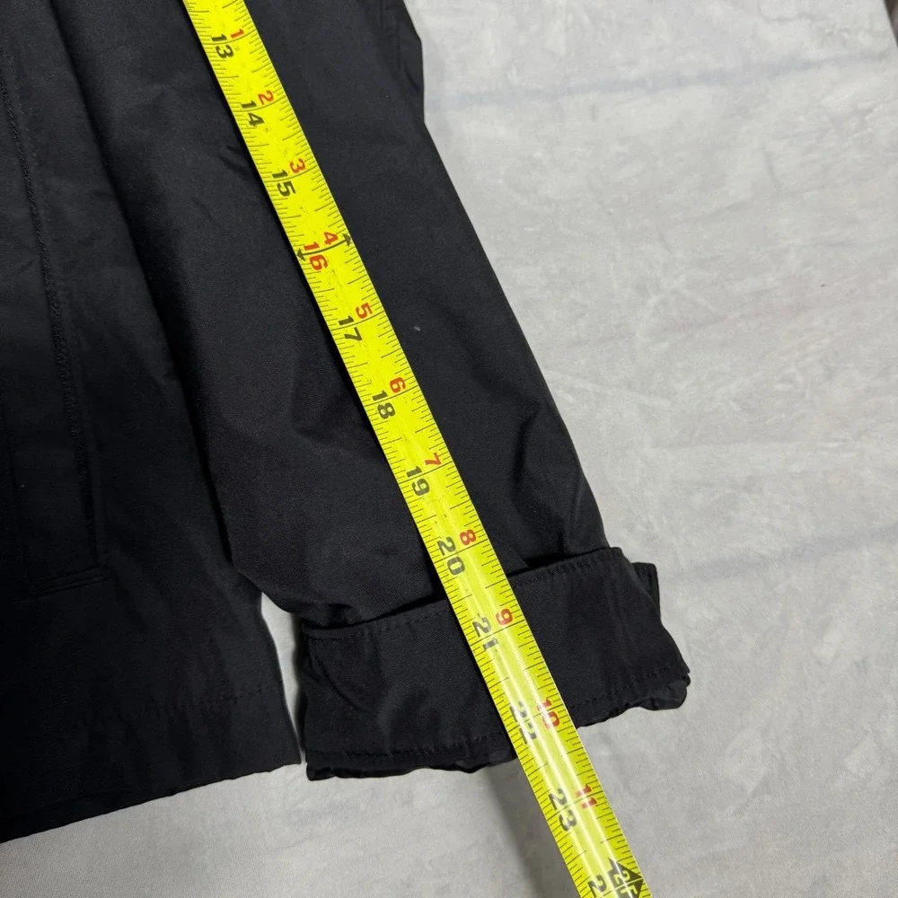 Banana Republic Mens Windbreaker Jacket Black Lined‎ Full Zip Long Sleeve Size S